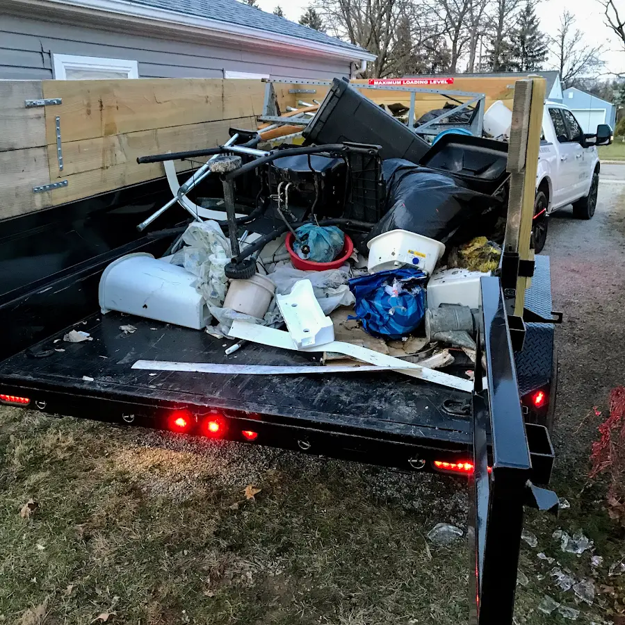 Roll-off dumpster delivered to a residential driveway in Blair